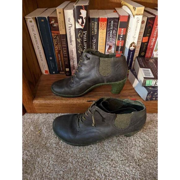 CAMPER dark green leather ankle boot sz 38.5 euc - Picture 5 of 6